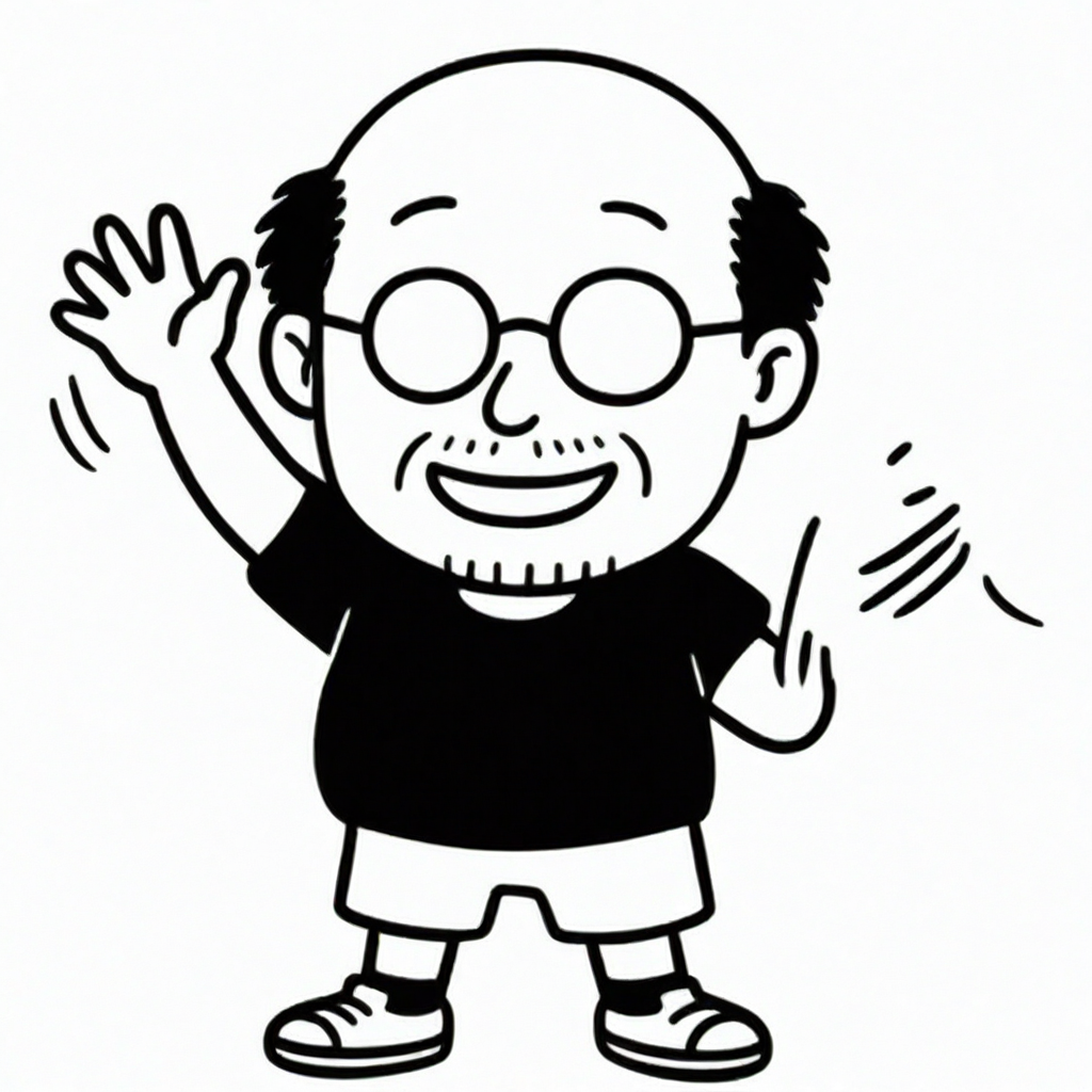 v1での生成例。学習画像にないポーズでも黒Tシャツ・短パン・スニーカーまで揃います。かわいいじゃないか